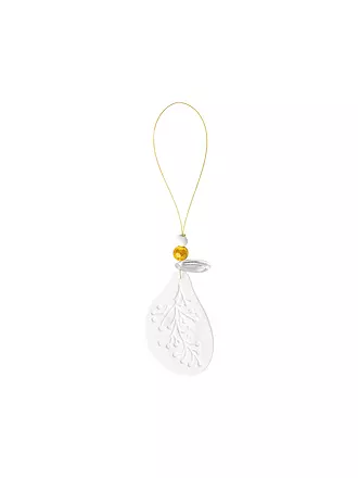 RAEDER | Porzellanornament 7x4,3cm WINTERZAUBER Zweig | 